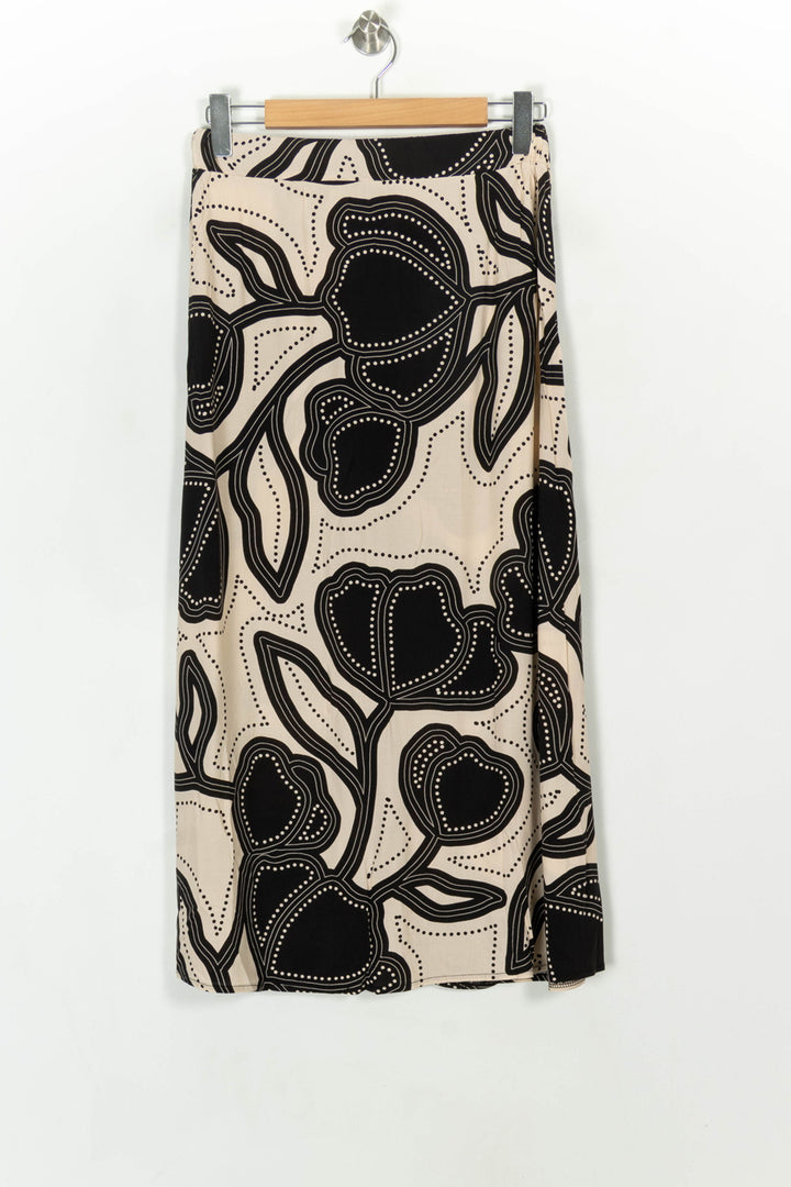 Jupe Longue Noire et Beige - Taille S/36 de la marque La Fée Maraboutée | PARAD118472 - Vendu par Paradigme - Image 5