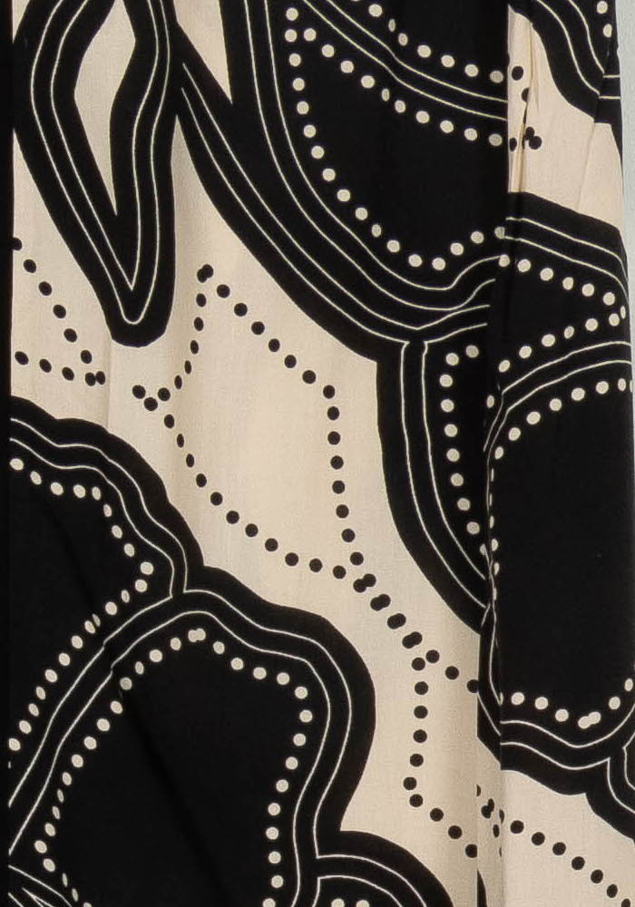 Jupe Longue Noire et Beige - Taille S/36 de la marque La Fée Maraboutée | PARAD118472 - Vendu par Paradigme - Image 3