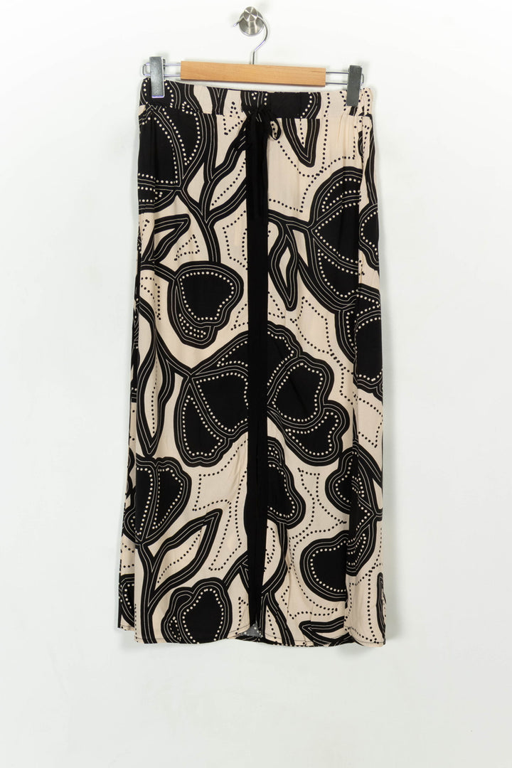 Jupe Longue Noire et Beige - Taille S/36 de la marque La Fée Maraboutée | PARAD118472 - Vendu par Paradigme - Image 2