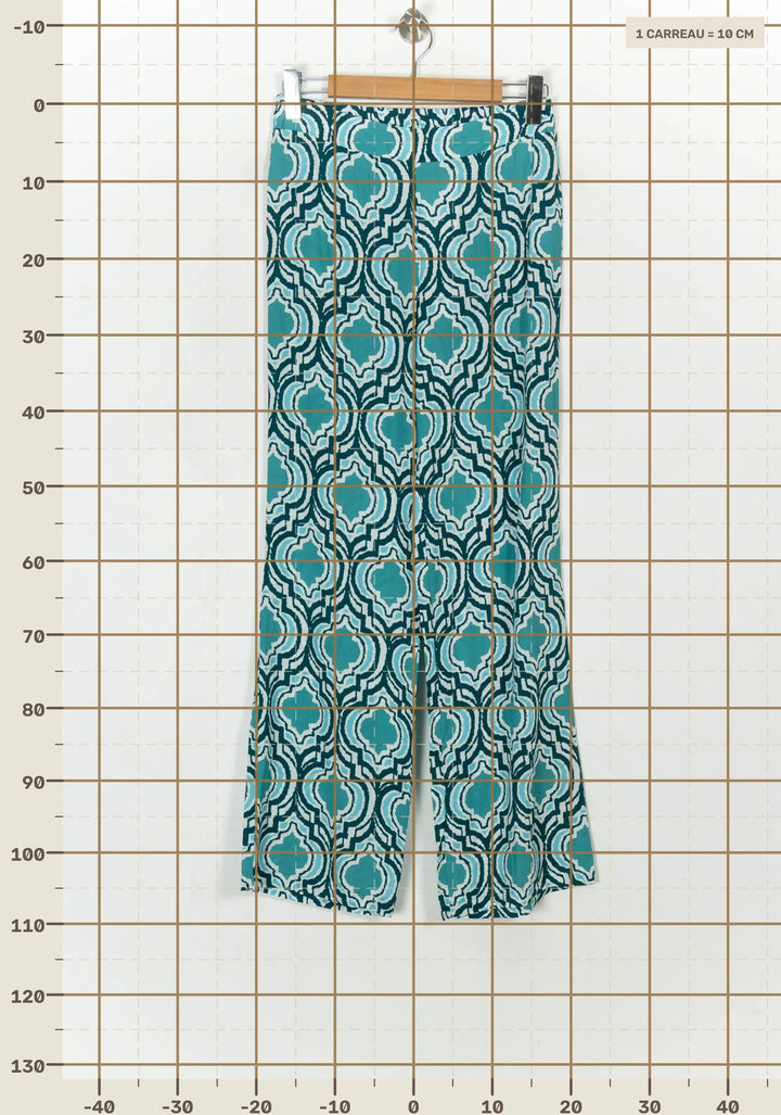 Pantalon Large Bleu et Blanc - Taille S/36 de la marque La Fée Maraboutée | PARAD118477 - Vendu par Paradigme - Image 4