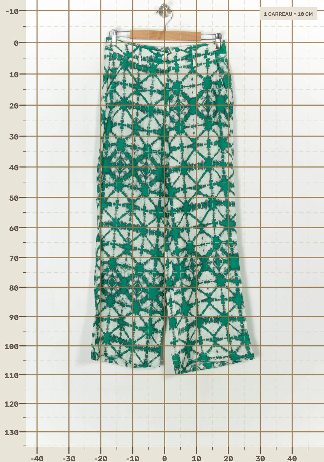 Pantalon Vert et Blanc - Taille M/38 de la marque La Fée Maraboutée | PARAD118478 - Vendu par Paradigme - Image 4