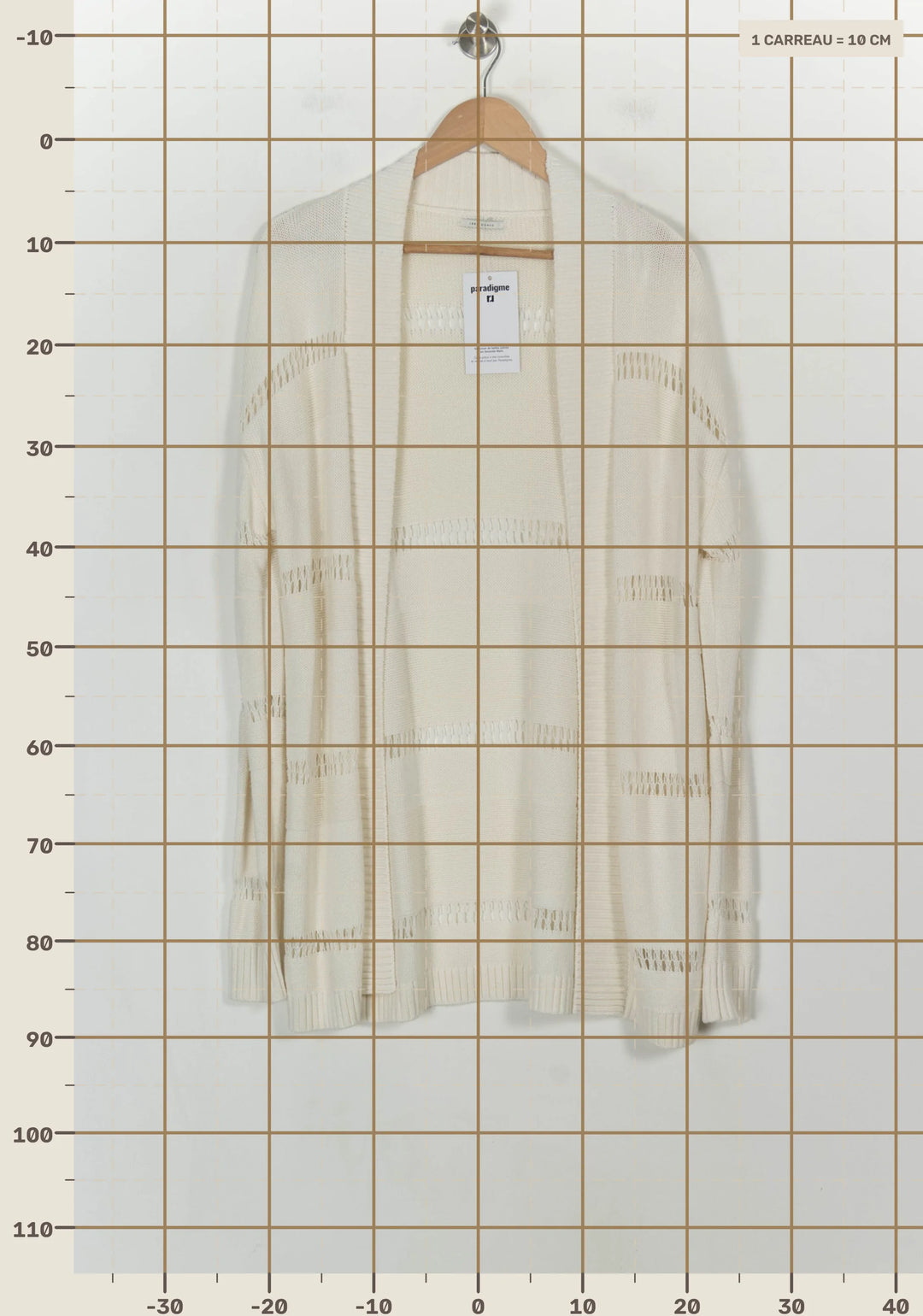 Cardigan Beige - Taille S/36 de la marque IKKS | PARAD118480 - Vendu par Paradigme - Image 4