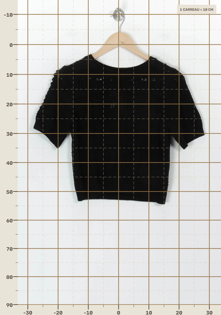 Pull Noir - Taille S/36 de la marque La Fée Maraboutée | PARAD118482 - Vendu par Paradigme - Image 4