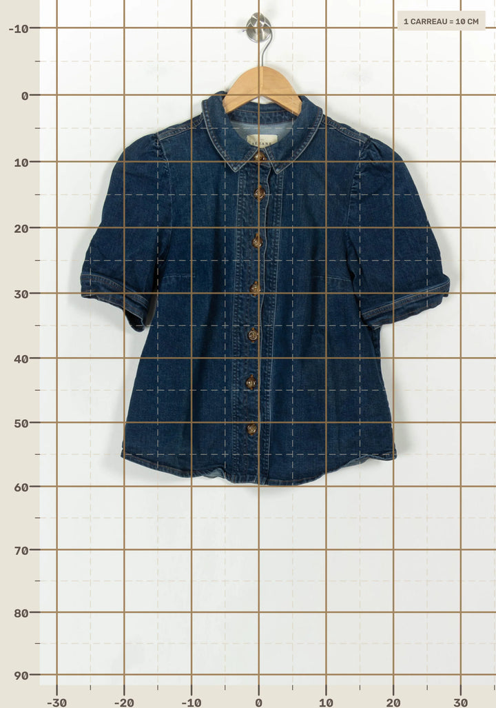 Blouse Bleue - Taille L/40 de la marque Sézane | PARAD118485 - Vendu par Paradigme - Image 4