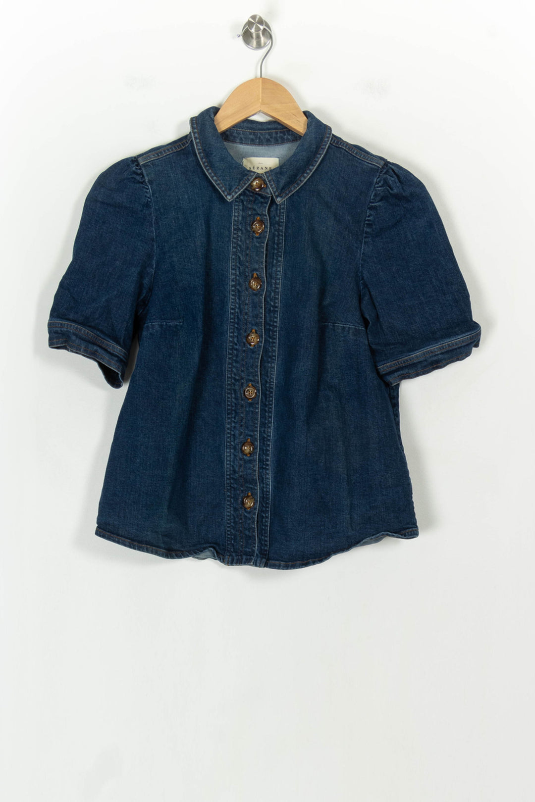 Blouse Bleue - Taille L/40 de la marque Sézane | PARAD118485 - Vendu par Paradigme - Image 2