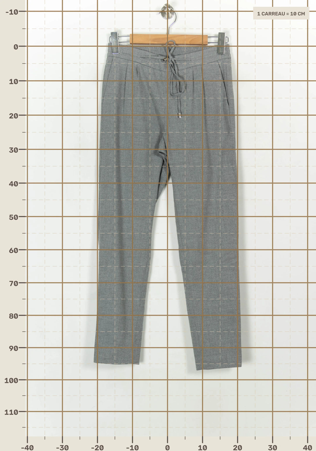 Pantalon Chino Gris - Taille S/36 de la marque Maison 123 | PARAD118486 - Vendu par Paradigme - Image 4