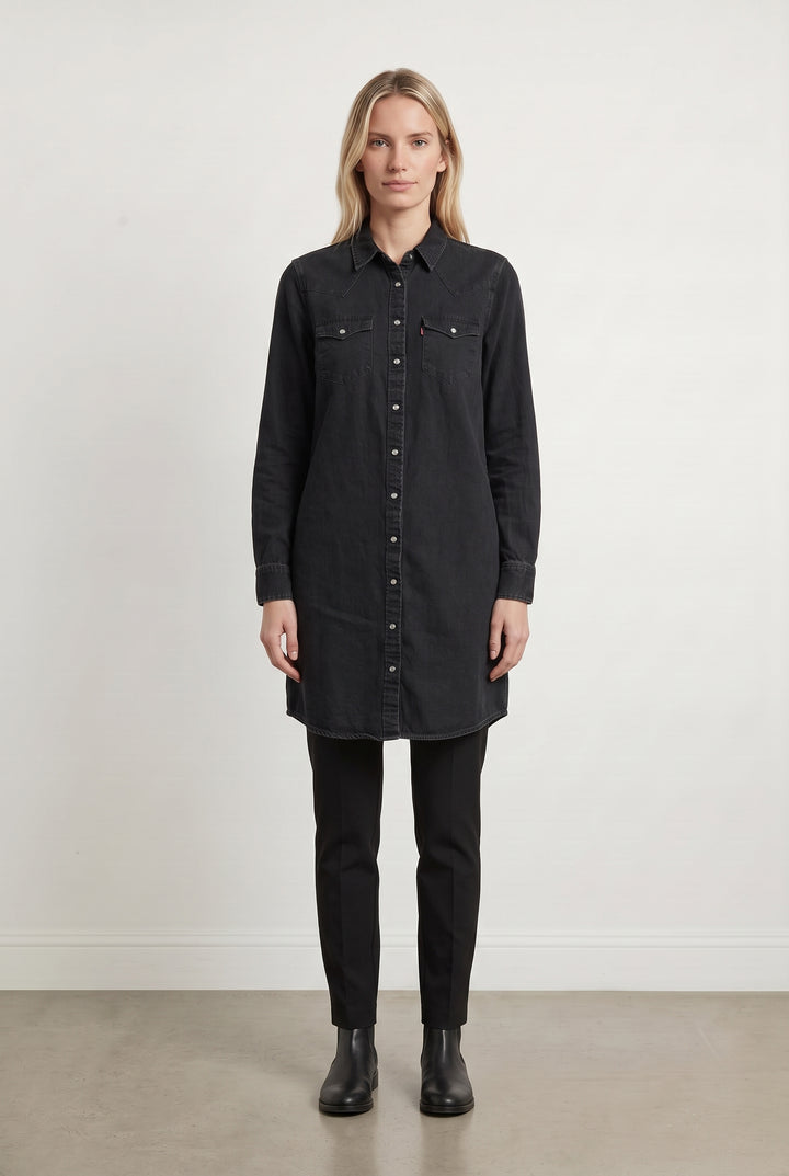 Robe Chemise Noire - Taille M/38 de la marque Levi&