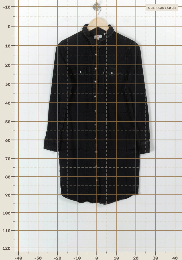 Robe Chemise Noire - Taille M/38 de la marque Levi&