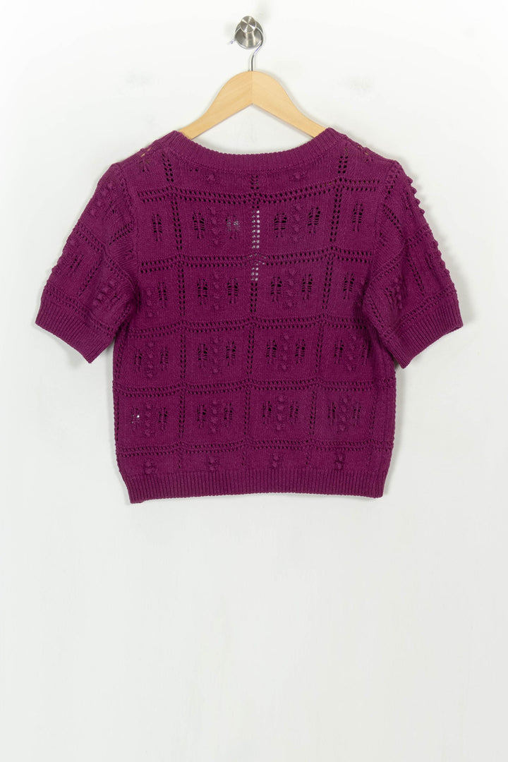 Pull Violet - Taille S/36 de la marque La Fée Maraboutée | PARAD118488 - Vendu par Paradigme - Image 5