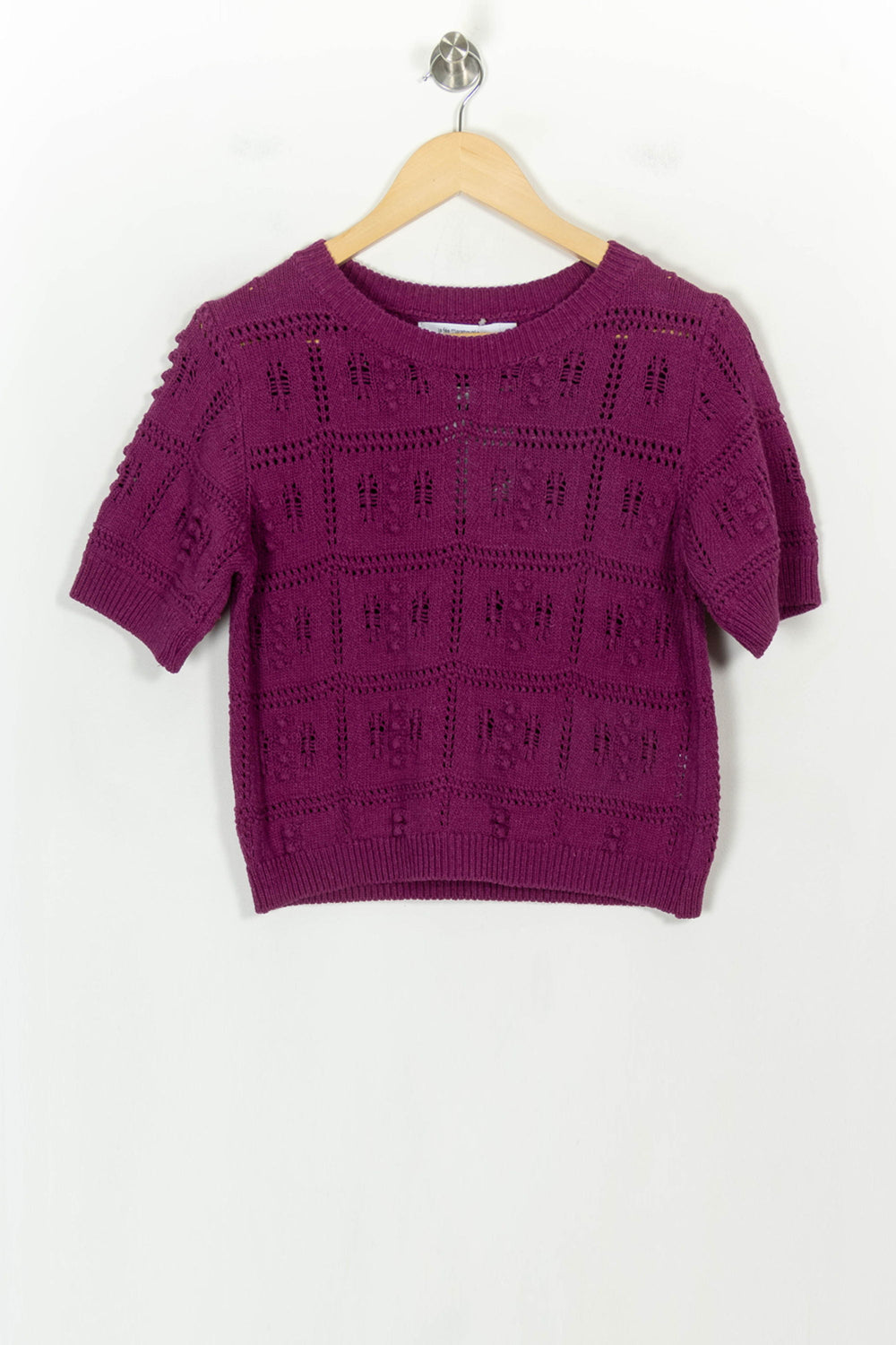 Pull Violet - Taille S/36 de la marque La Fée Maraboutée | PARAD118488 - Vendu par Paradigme - Image 2