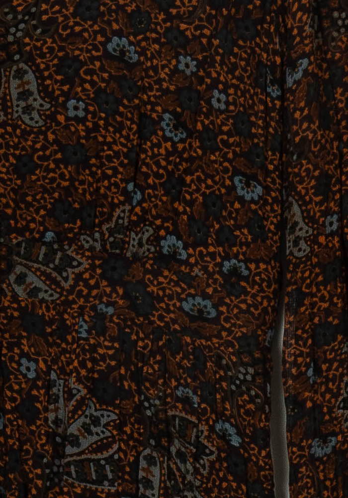 Robe Longue Marron et Noire - Taille XS/34 de la marque Maison 123 | PARAD118489 - Vendu par Paradigme - Image 3