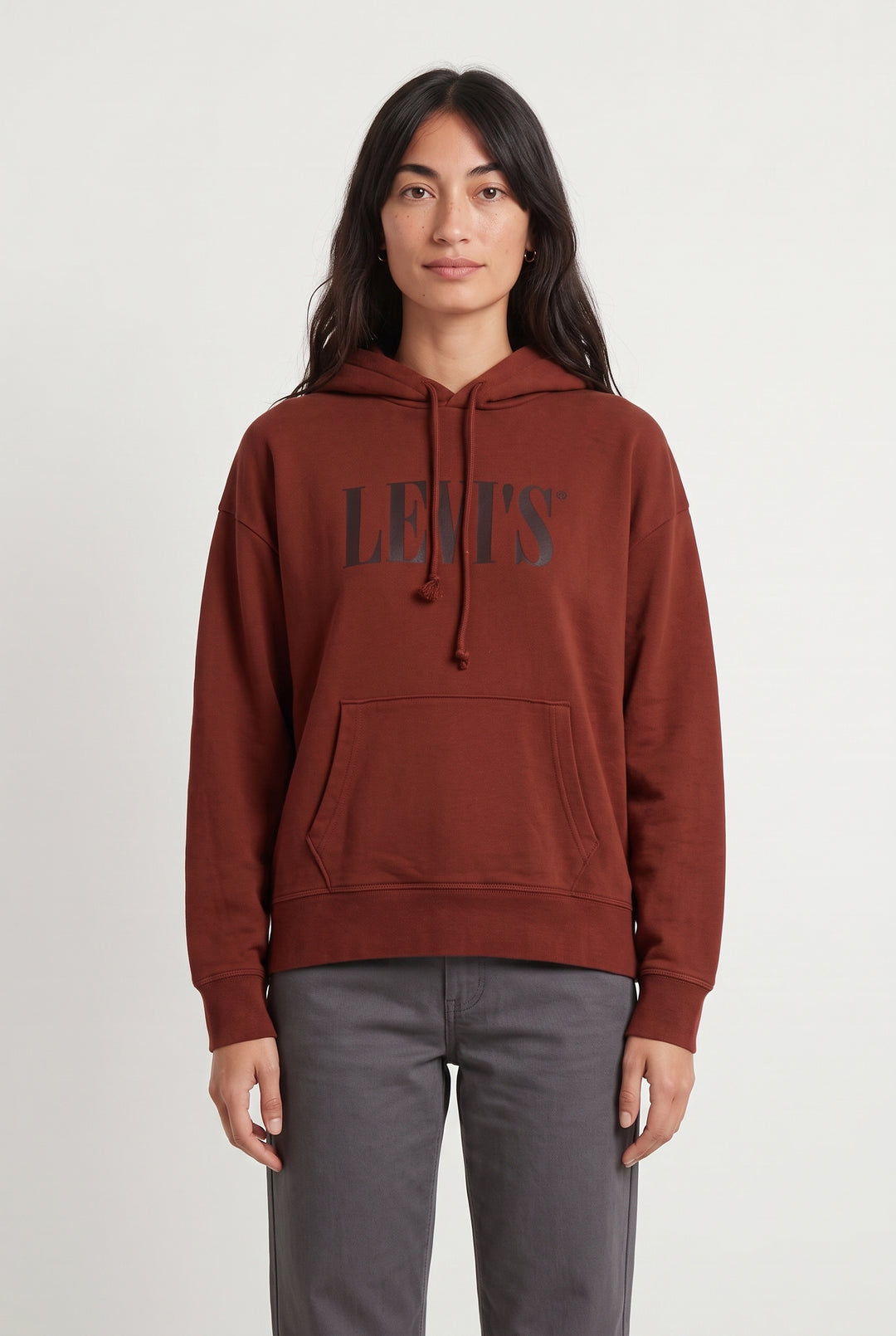 Sweat à Capuche Bordeaux - Taille M/38 de la marque Levi&