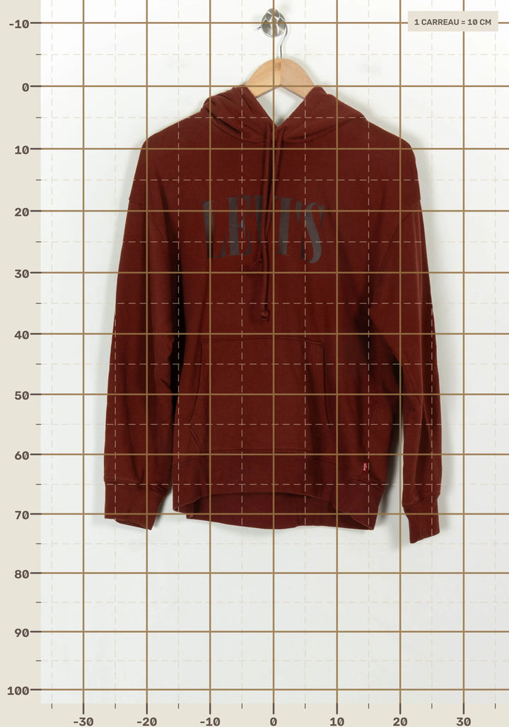 Sweat à Capuche Bordeaux - Taille M/38 de la marque Levi&