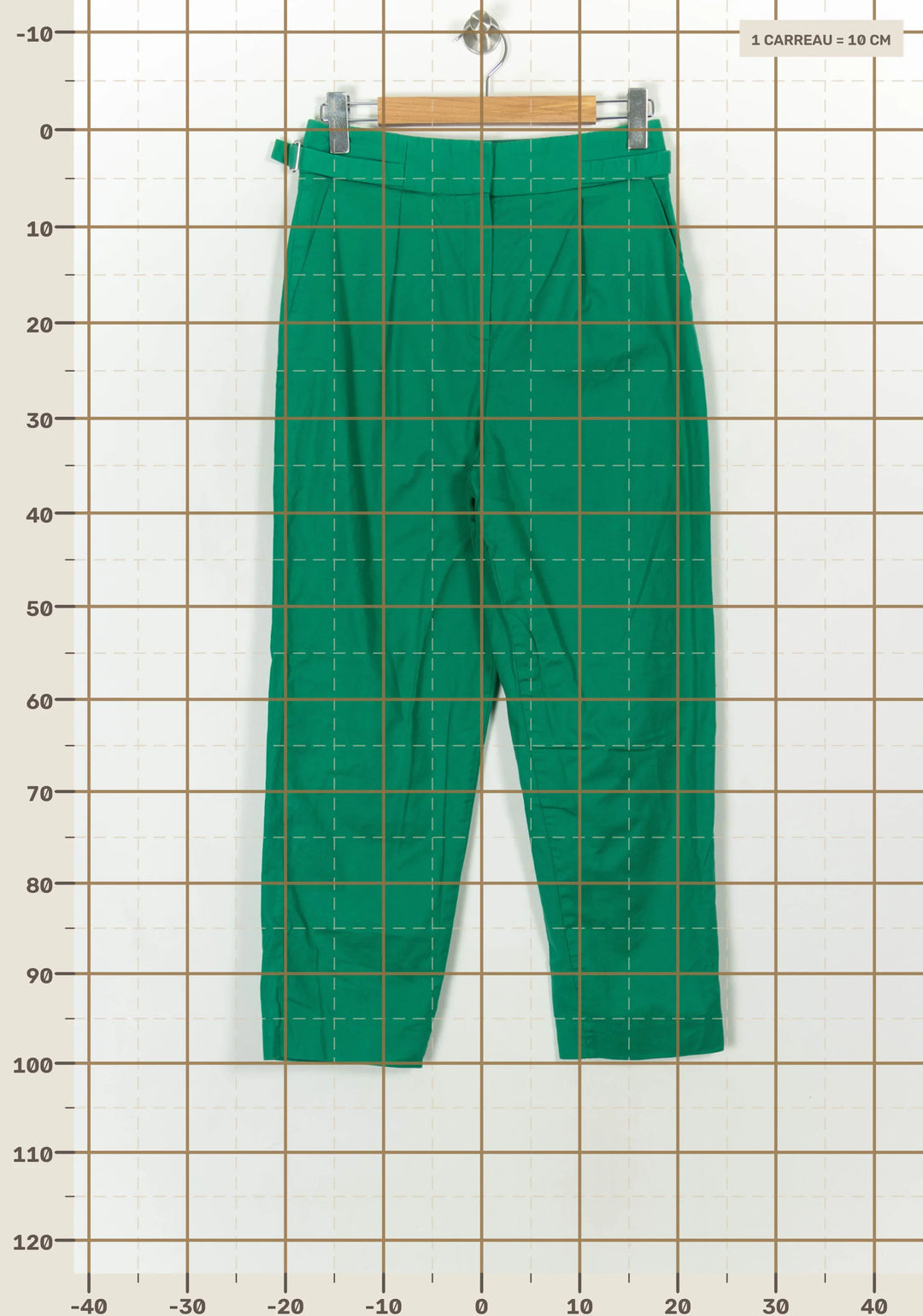 Pantalon Vert - Taille L/40 de la marque Caroll | PARAD118492 - Vendu par Paradigme - Image 4