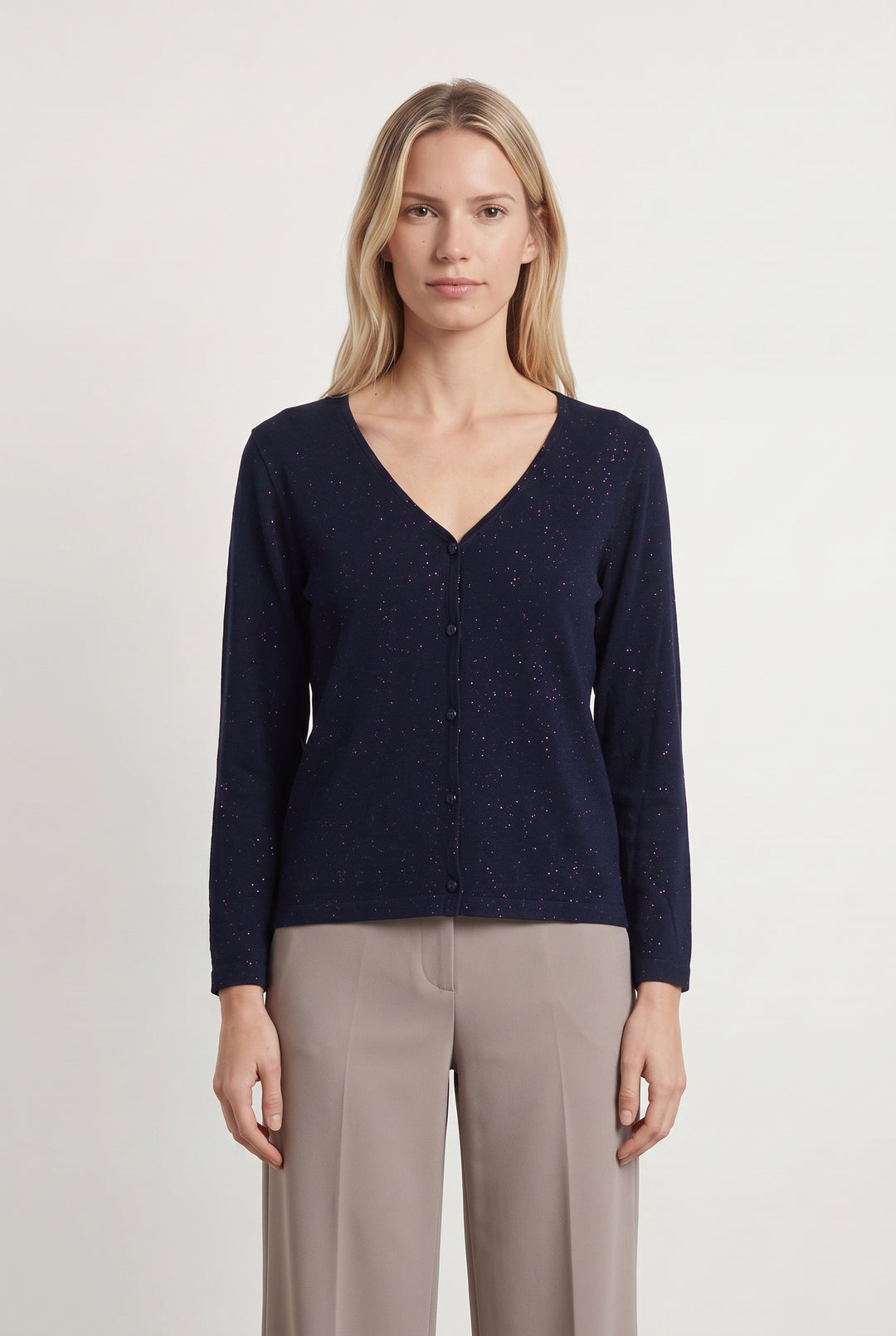 Cardigan Noir et Violet - Taille M/38 de la marque Des petits hauts | PARAD118502 - Vendu par Paradigme - Image 1