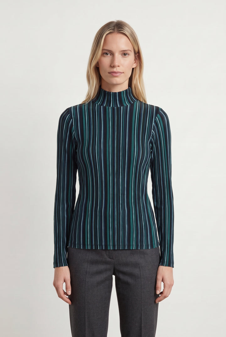 Sous-pull Bleu et Noir - Taille XS/34 de la marque La Fée Maraboutée | PARAD118503 - Vendu par Paradigme - Image 1