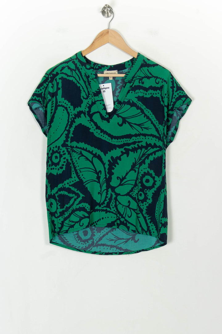 Blouse Verte et Bleue - Taille M/38 de la marque La Fée Maraboutée | PARAD118504 - Vendu par Paradigme - Image 2