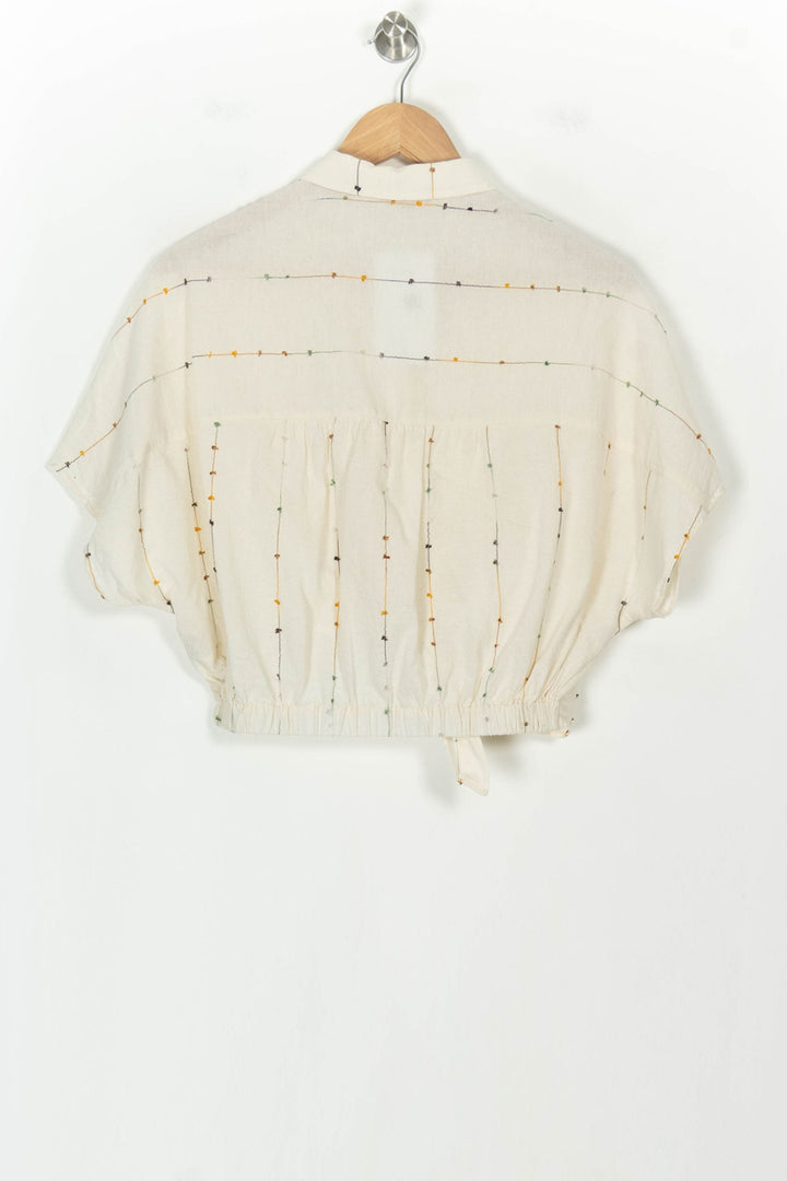 Chemise Nouée Beige - Taille S/36 de la marque Sessùn | PARAD118507 - Vendu par Paradigme - Image 5