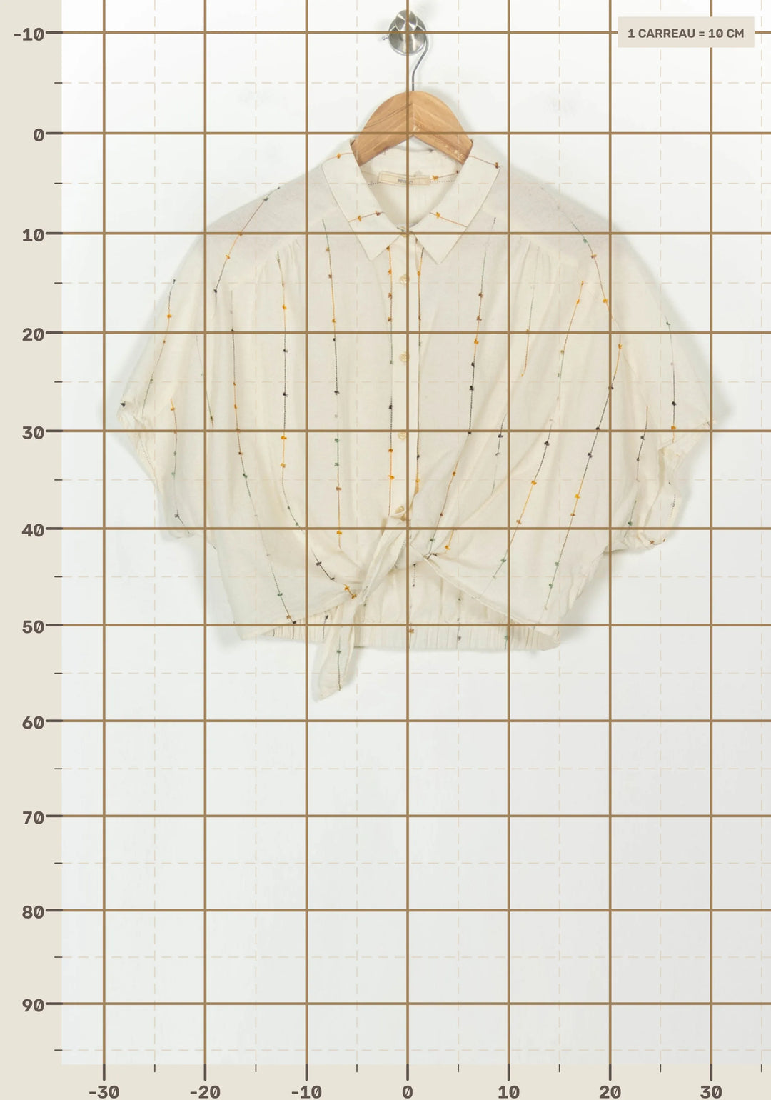 Chemise Nouée Beige - Taille S/36 de la marque Sessùn | PARAD118507 - Vendu par Paradigme - Image 4