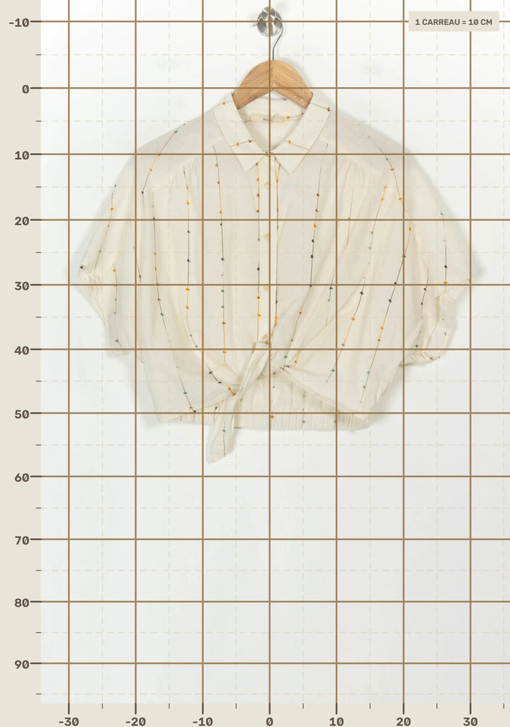 Chemise Nouée Beige - Taille S/36 de la marque Sessùn | PARAD118507 - Vendu par Paradigme - Image 4