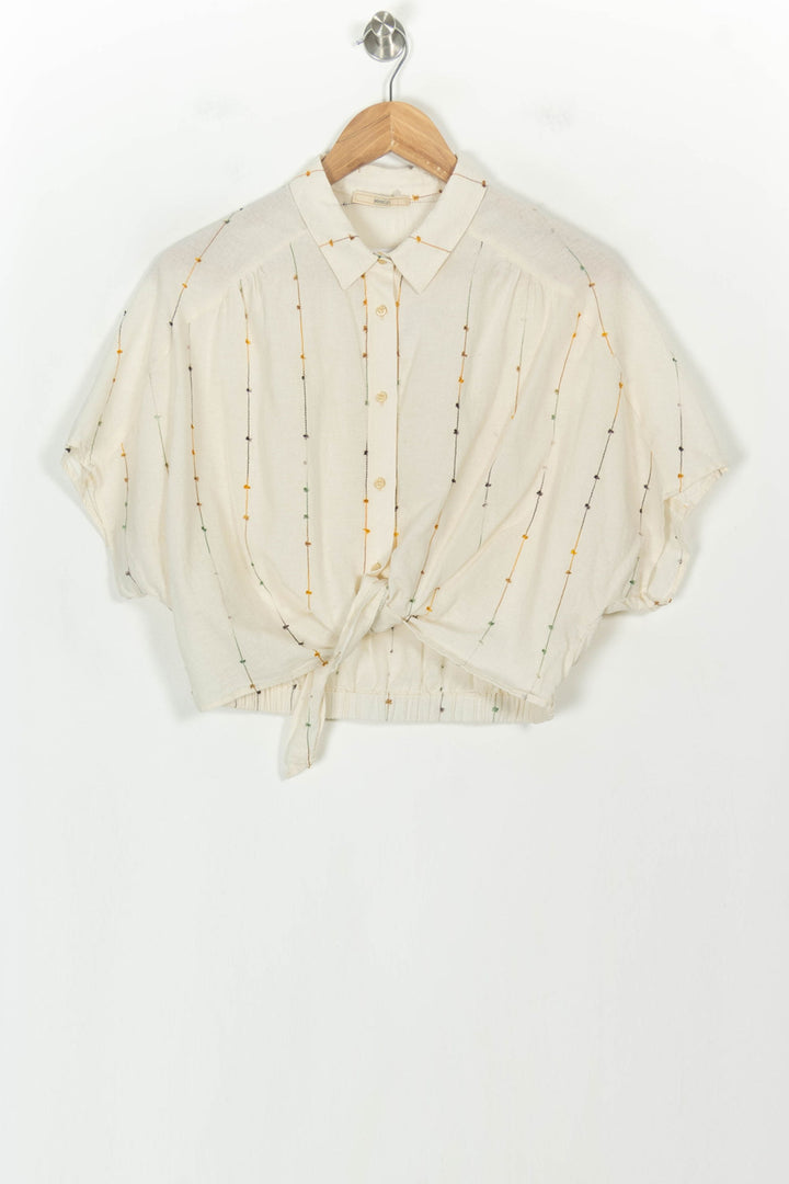 Chemise Nouée Beige - Taille S/36 de la marque Sessùn | PARAD118507 - Vendu par Paradigme - Image 2