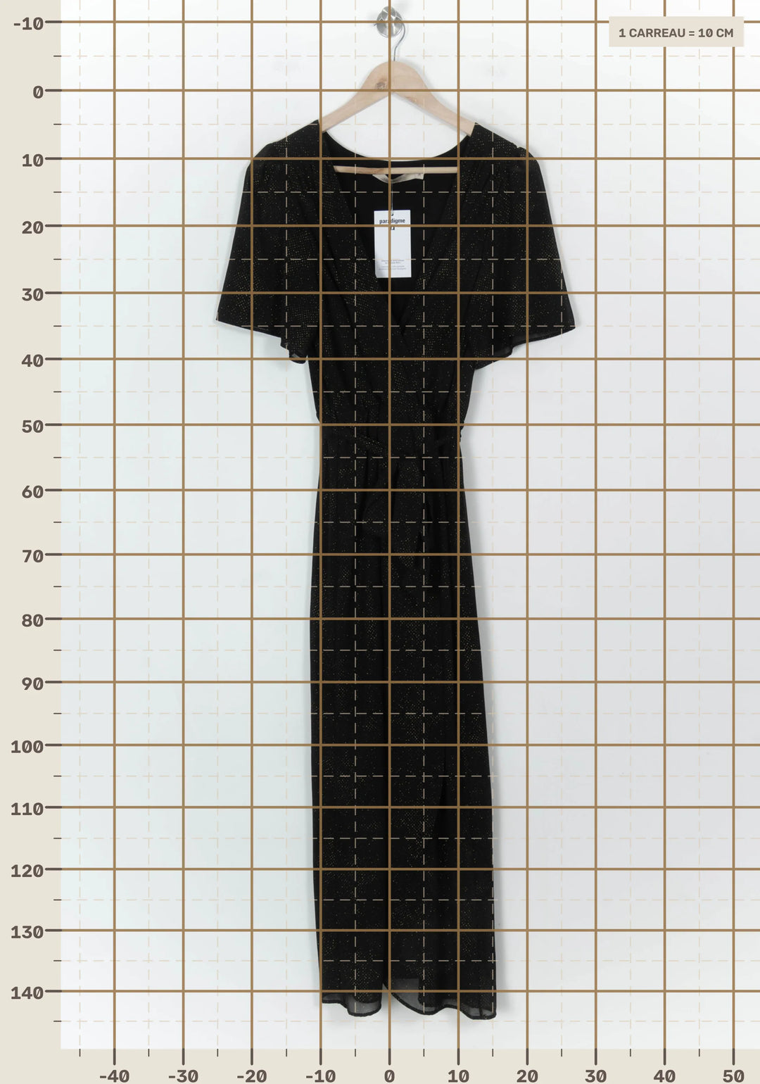 Robe Longue Noire - Taille M/38 de la marque La Fée Maraboutée | PARAD118508 - Vendu par Paradigme - Image 4