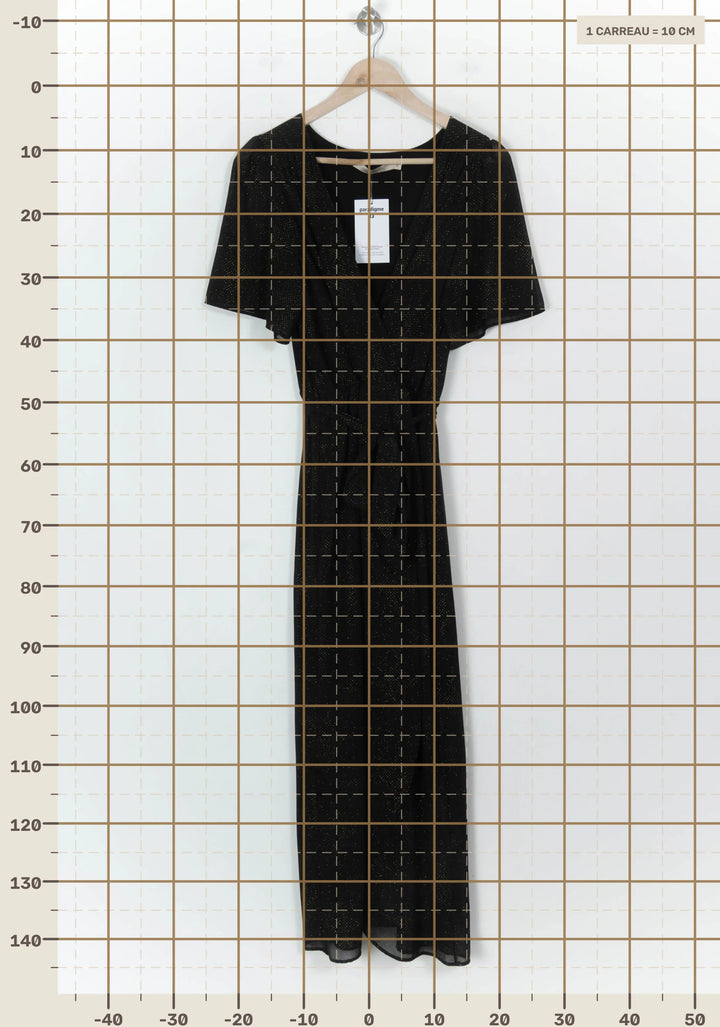 Robe Longue Noire - Taille M/38 de la marque La Fée Maraboutée | PARAD118508 - Vendu par Paradigme - Image 4