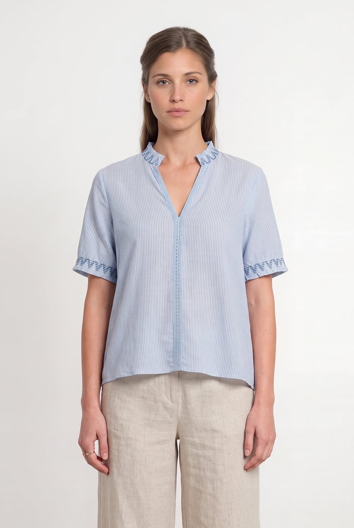 Blouse Bleue - Taille M/38 de la marque La Fée Maraboutée | PARAD118509 - Vendu par Paradigme - Image 1