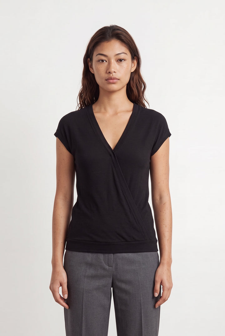 Top Noir - Taille M/38 de la marque La Fée Maraboutée | PARAD118510 - Vendu par Paradigme - Image 1