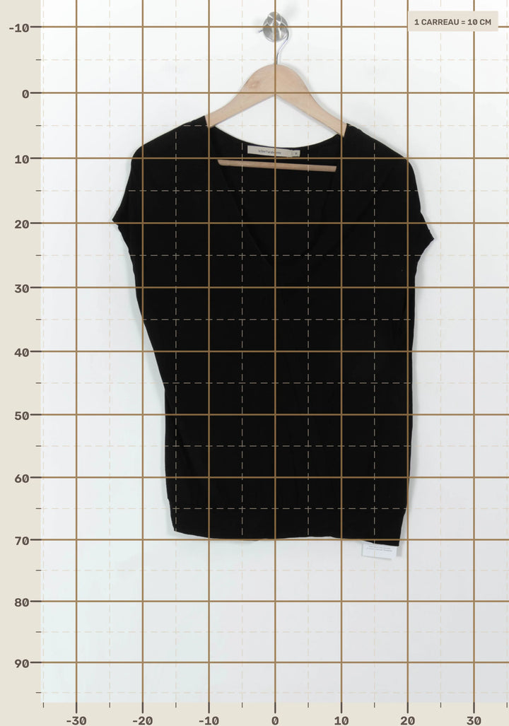 Top Noir - Taille M/38 de la marque La Fée Maraboutée | PARAD118510 - Vendu par Paradigme - Image 4