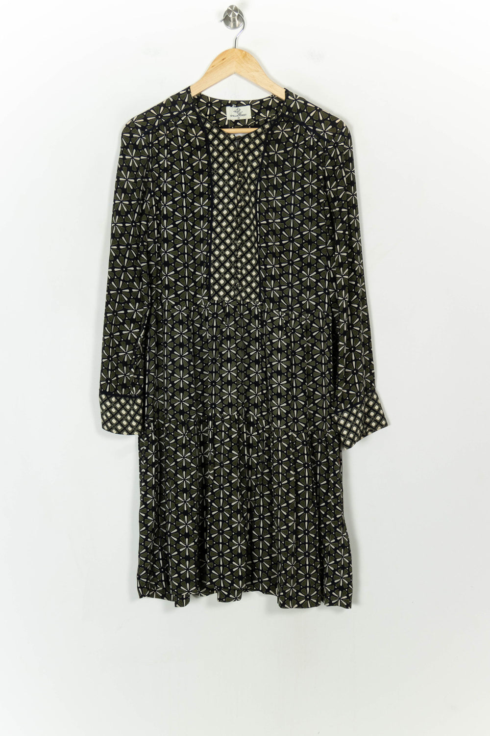 Robe Midi Verte et Noire - Taille L/40 de la marque Stella Forest | PARAD118512 - Vendu par Paradigme - Image 2