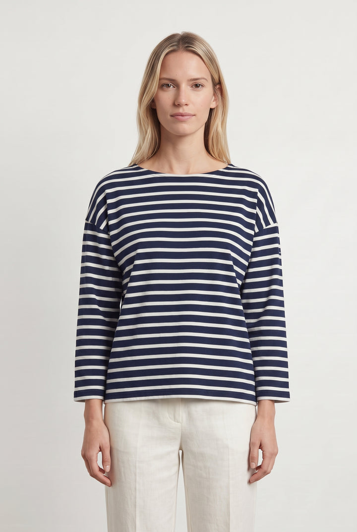 Marinière Bleue et Blanche - Taille M/38 de la marque Saint James | PARAD118513 - Vendu par Paradigme - Image 1