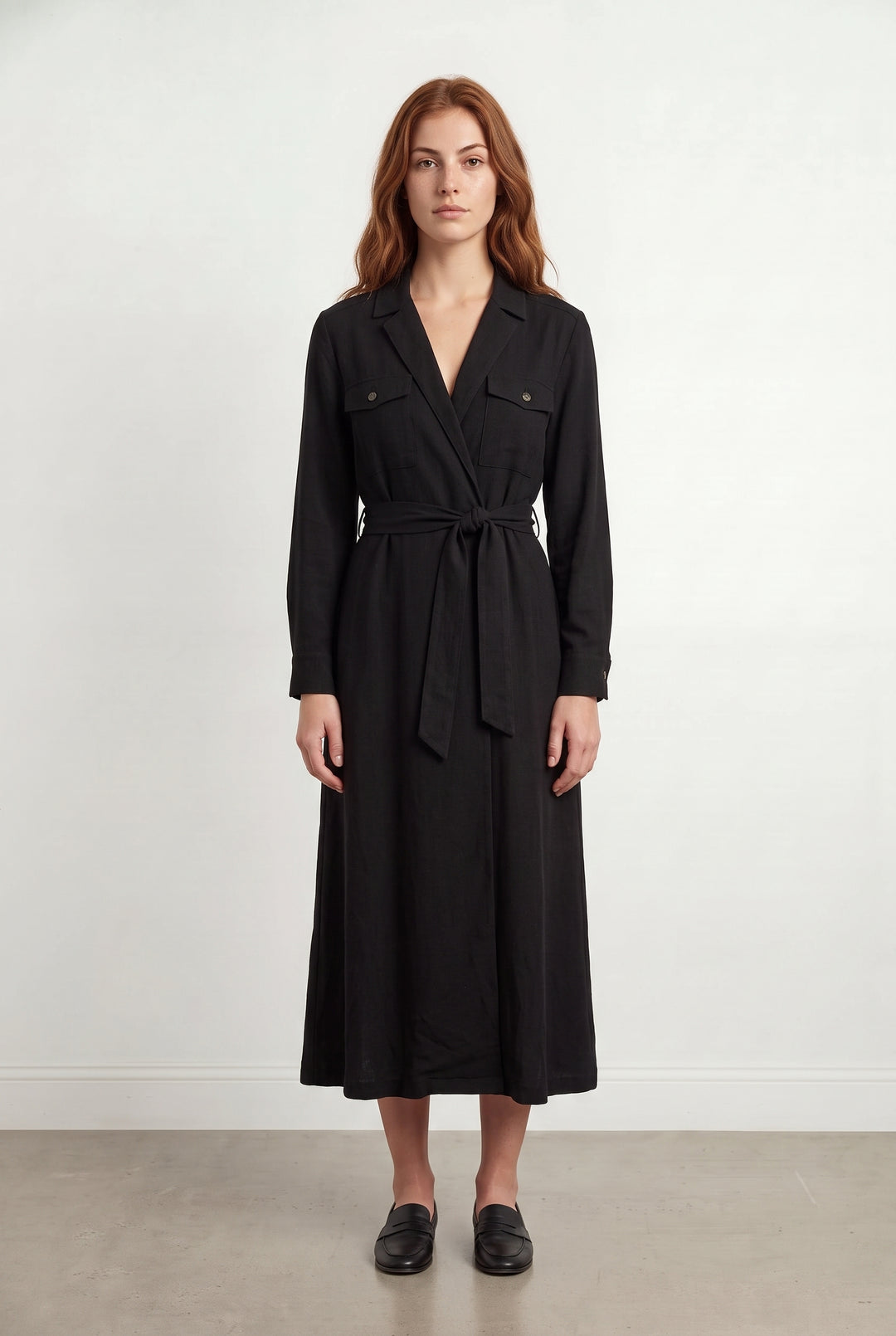 Robe Chemisier Noire - Taille M/38 de la marque Sézane | PARAD118515 - Vendu par Paradigme - Image 1