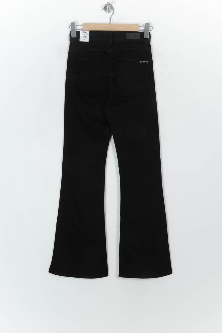 Jean Évasé Noir - Taille XS/34 de la marque Sud express | PARAD118516 - Vendu par Paradigme - Image 5