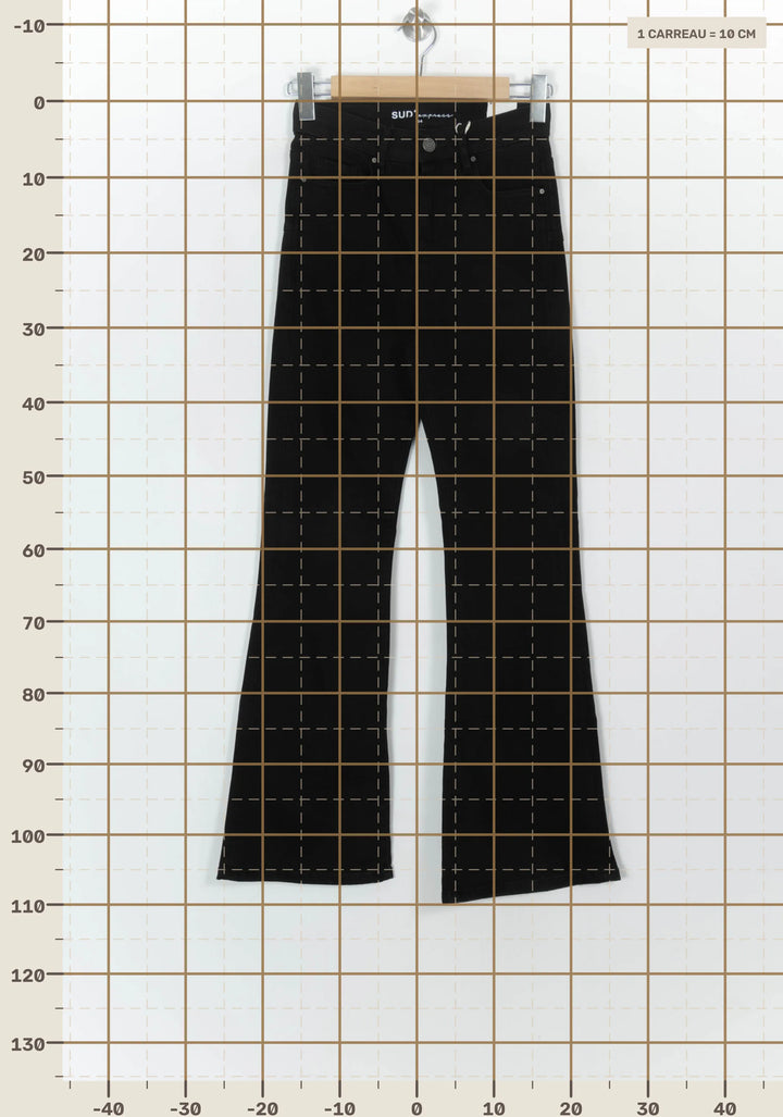 Jean Évasé Noir - Taille XS/34 de la marque Sud express | PARAD118516 - Vendu par Paradigme - Image 4