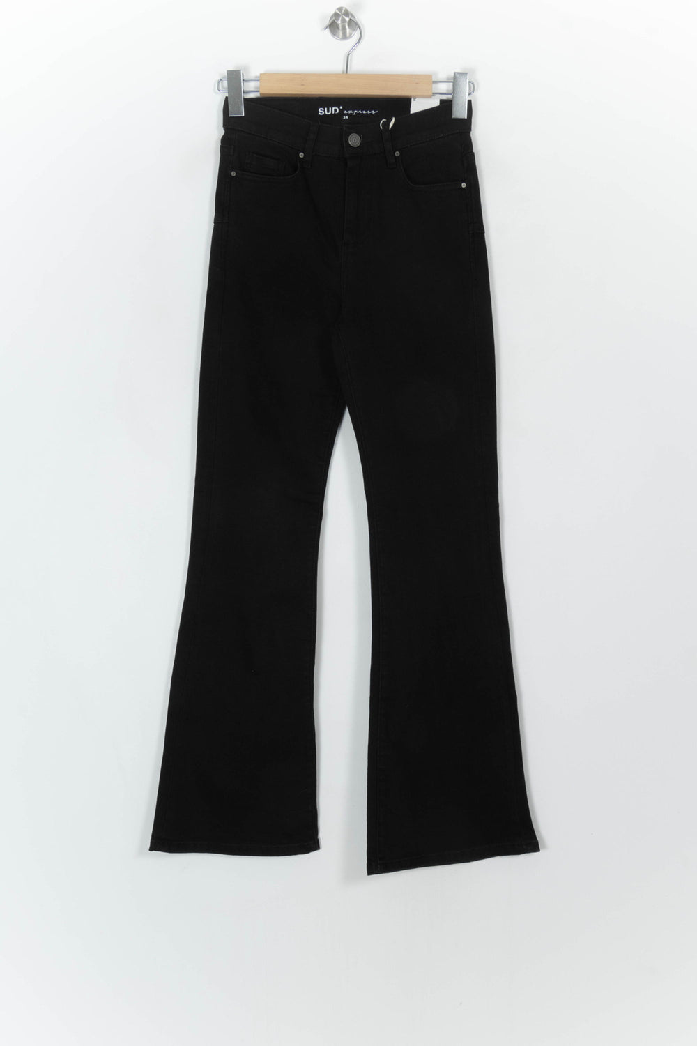 Jean Évasé Noir - Taille XS/34 de la marque Sud express | PARAD118516 - Vendu par Paradigme - Image 2