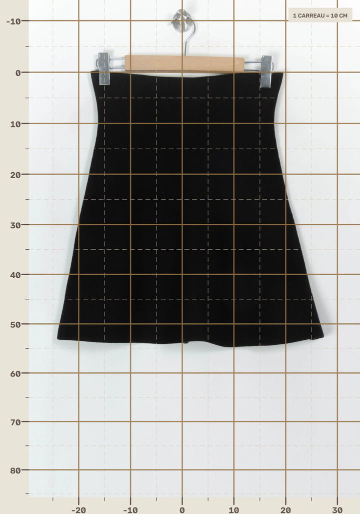 Jupe Évasée Noire - Taille S/36 de la marque Caroll | PARAD118517 - Vendu par Paradigme - Image 4