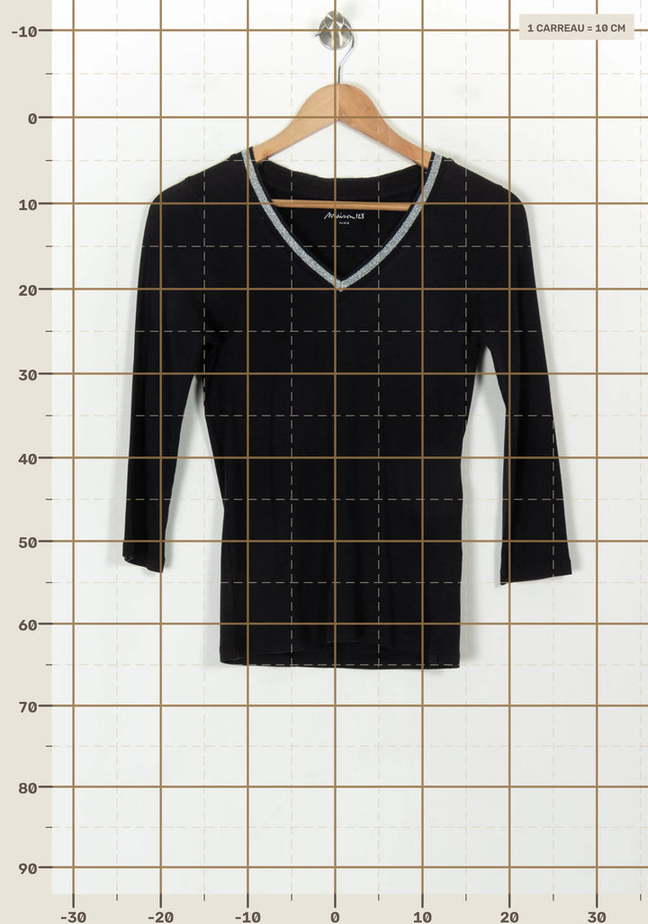 Tee-shirt Bleu - Taille S/36 de la marque Maison 123 | PARAD118524 - Vendu par Paradigme - Image 4