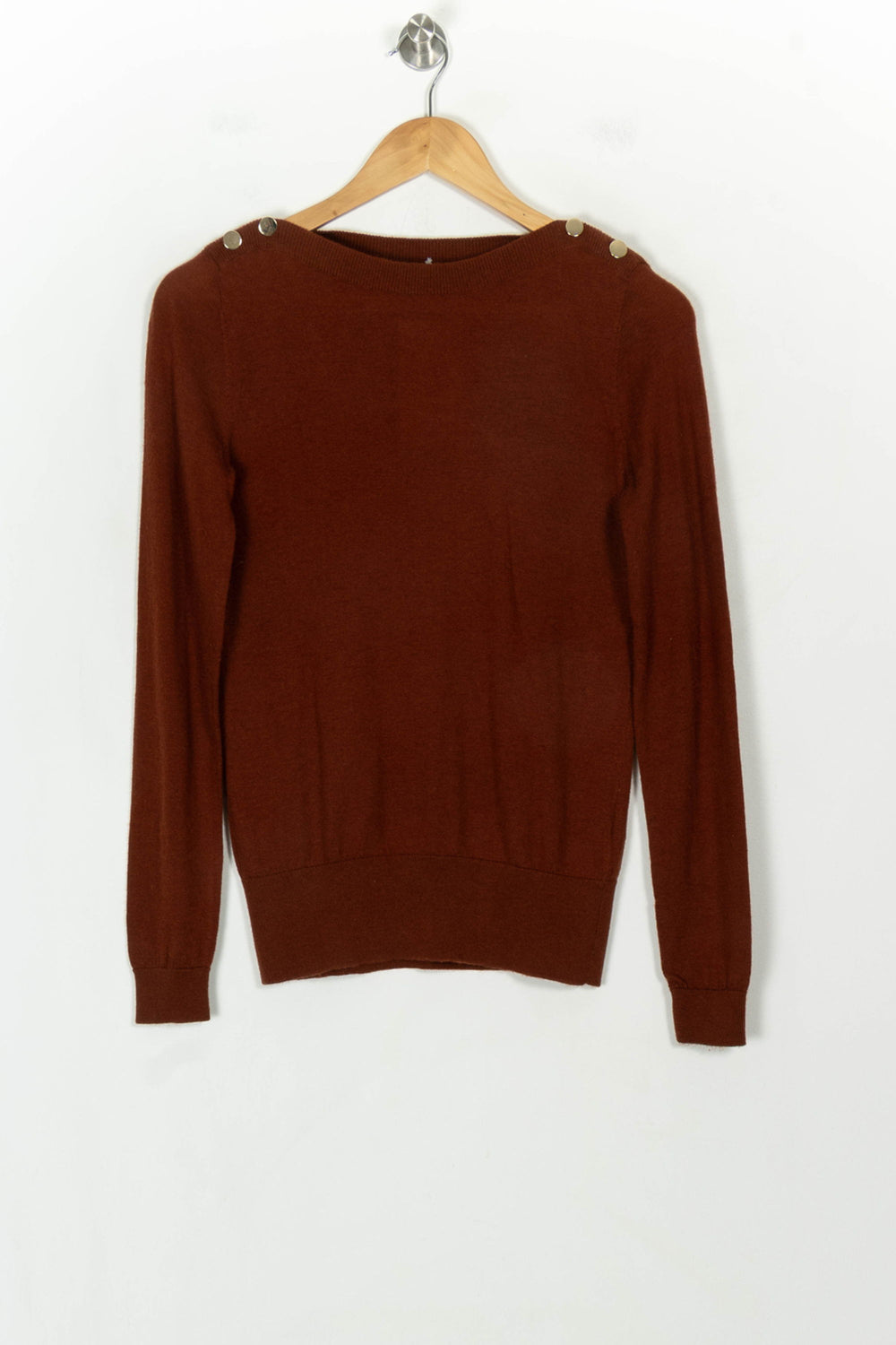 Pull Marron - Taille S/36 de la marque Caroll | PARAD118525 - Vendu par Paradigme - Image 2