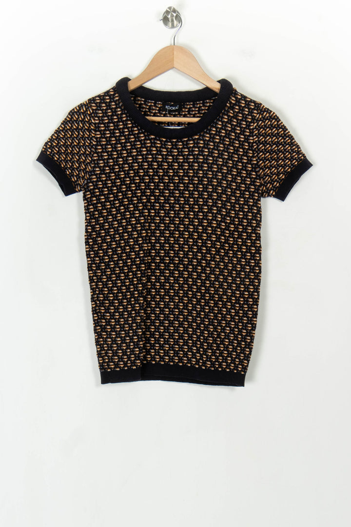 Pull Noir et Orange - Taille S/36 de la marque Kookai | PARAD118529 - Vendu par Paradigme - Image 2