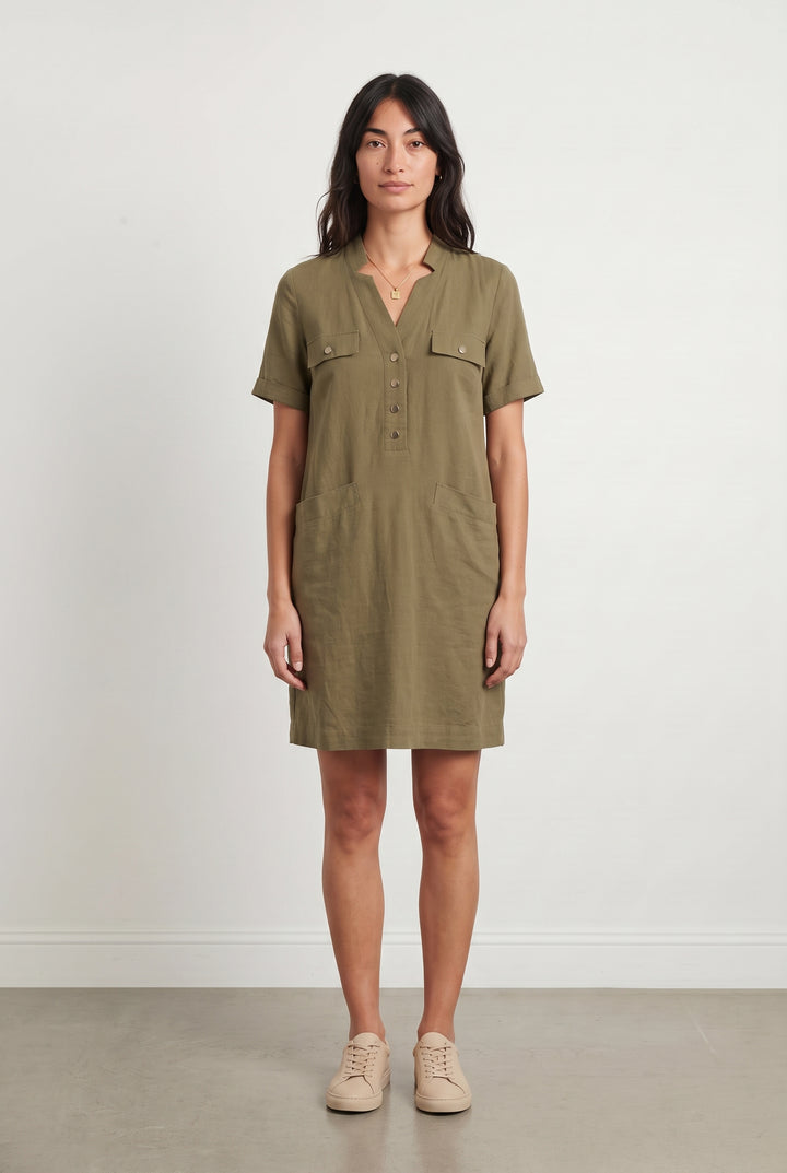 Robe Chemise Verte - Taille M/38 de la marque Caroll | PARAD118531 - Vendu par Paradigme - Image 1