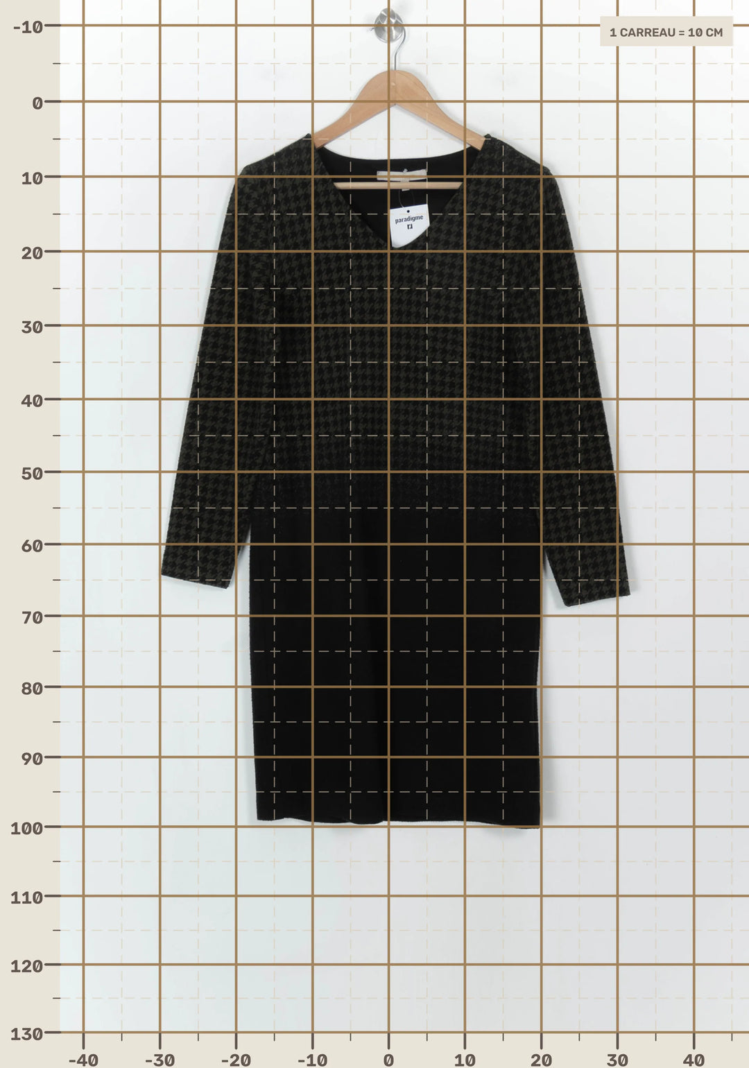 Robe Noire et Kaki - Taille L/40 de la marque La Fée Maraboutée | PARAD118535 - Vendu par Paradigme - Image 4