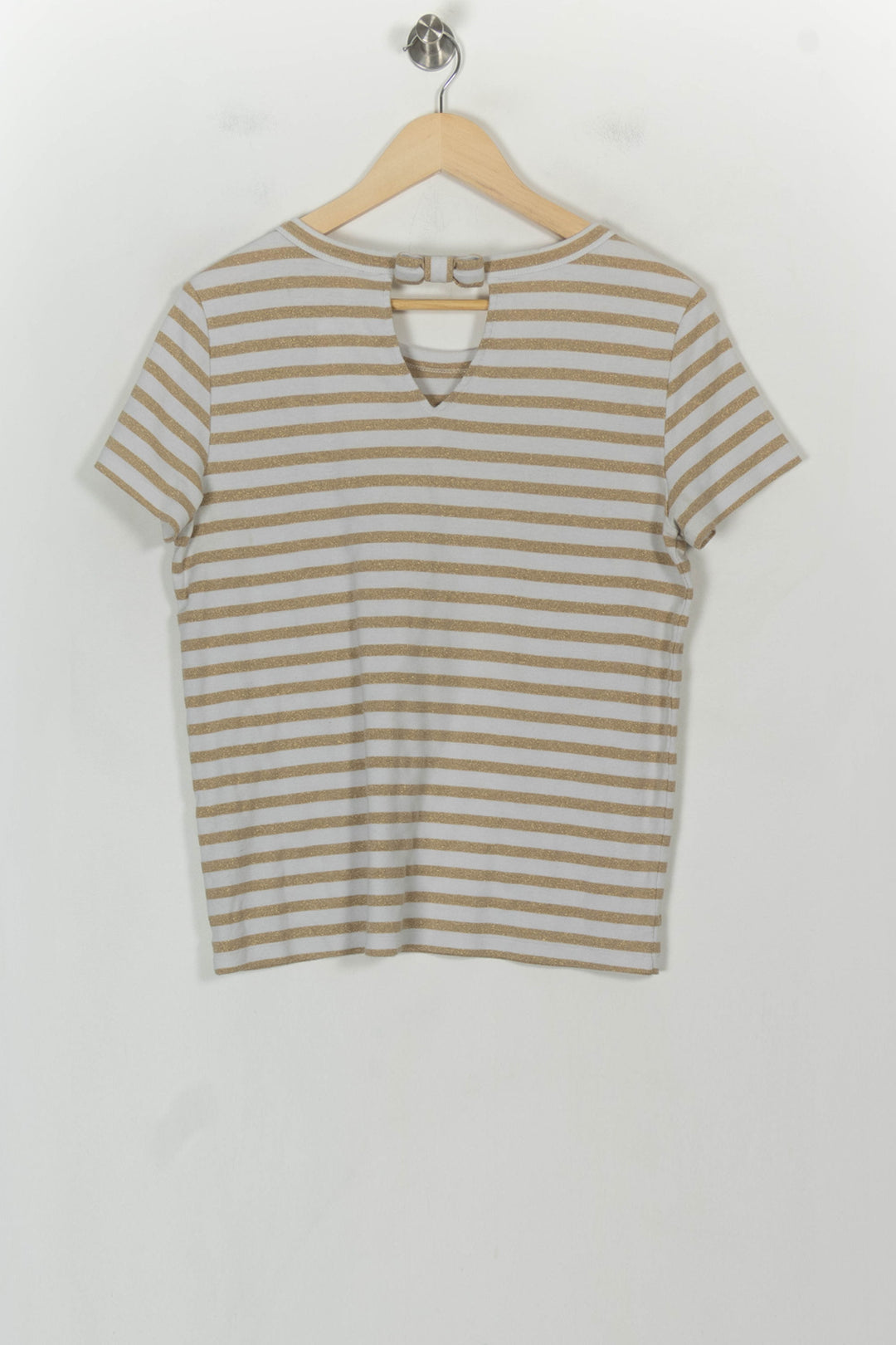 Tee-shirt Rayé Or et Blanc - Taille L/40 de la marque Des petits hauts | PARAD118538 - Vendu par Paradigme - Image 5