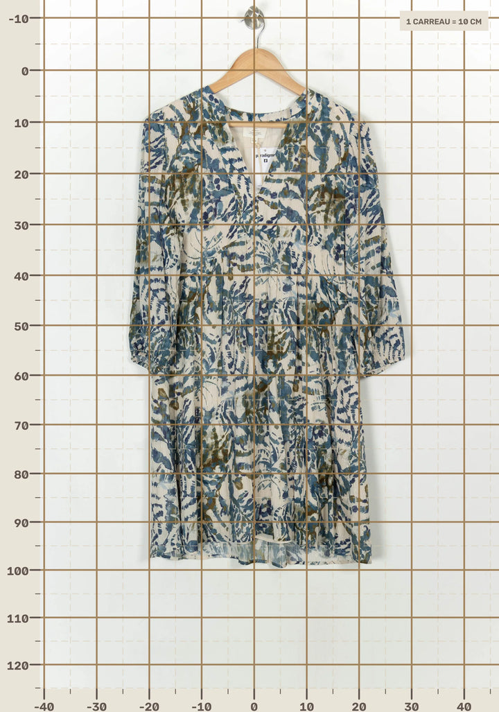Robe Courte Bleu et Kaki - Taille M/38 de la marque Maison 123 | PARAD118543 - Vendu par Paradigme - Image 4