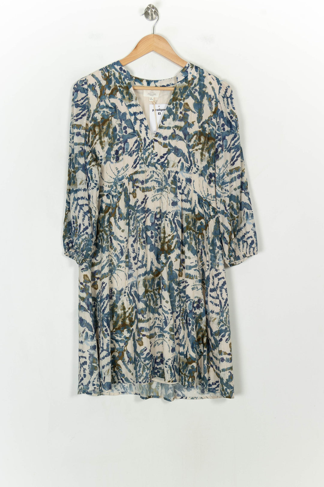 Robe Courte Bleu et Kaki - Taille M/38 de la marque Maison 123 | PARAD118543 - Vendu par Paradigme - Image 2