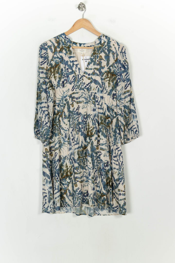 Robe Courte Bleu et Kaki - Taille M/38 de la marque Maison 123 | PARAD118543 - Vendu par Paradigme - Image 2