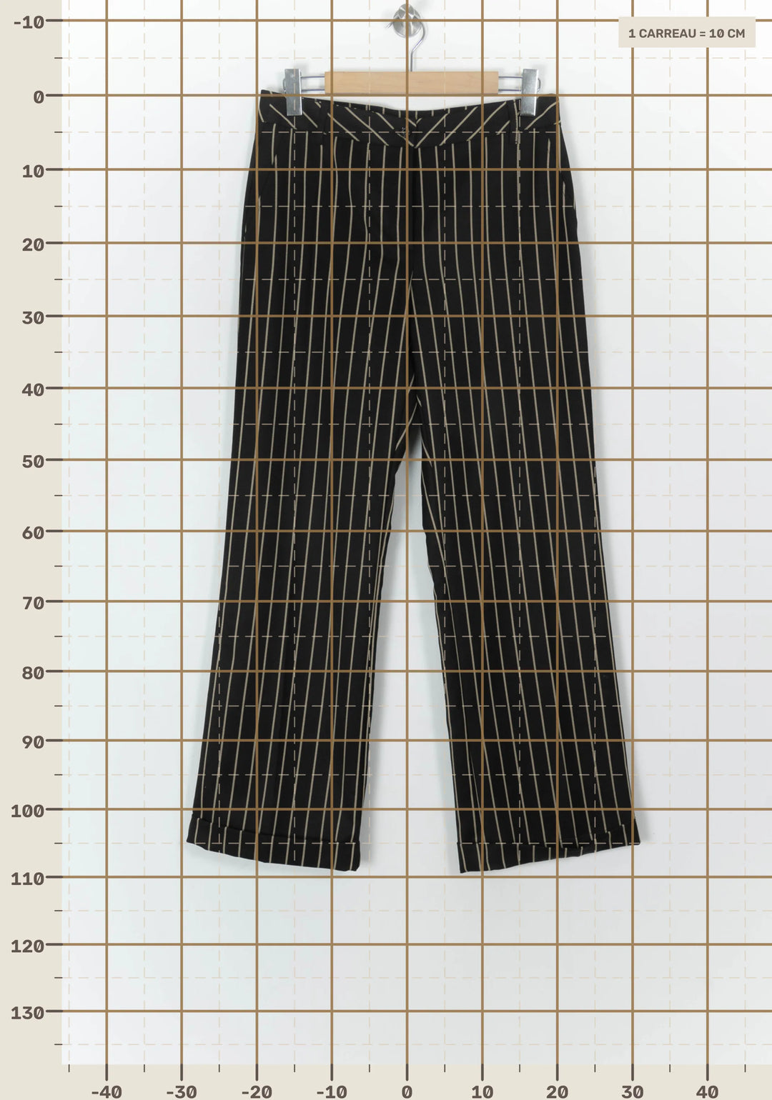 Pantalon À Rayures Noir et Blanc - Taille XL/42 de la marque Bleu Blanc Rouge | PARAD118555 - Vendu par Paradigme - Image 4