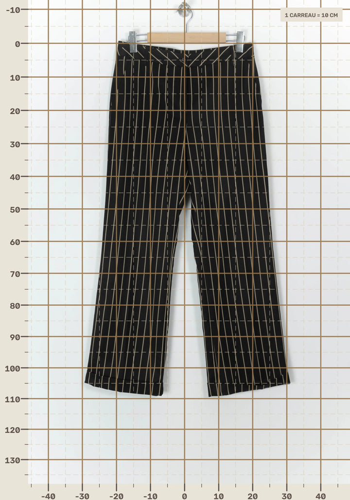Pantalon À Rayures Noir et Blanc - Taille XL/42 de la marque Bleu Blanc Rouge | PARAD118555 - Vendu par Paradigme - Image 4