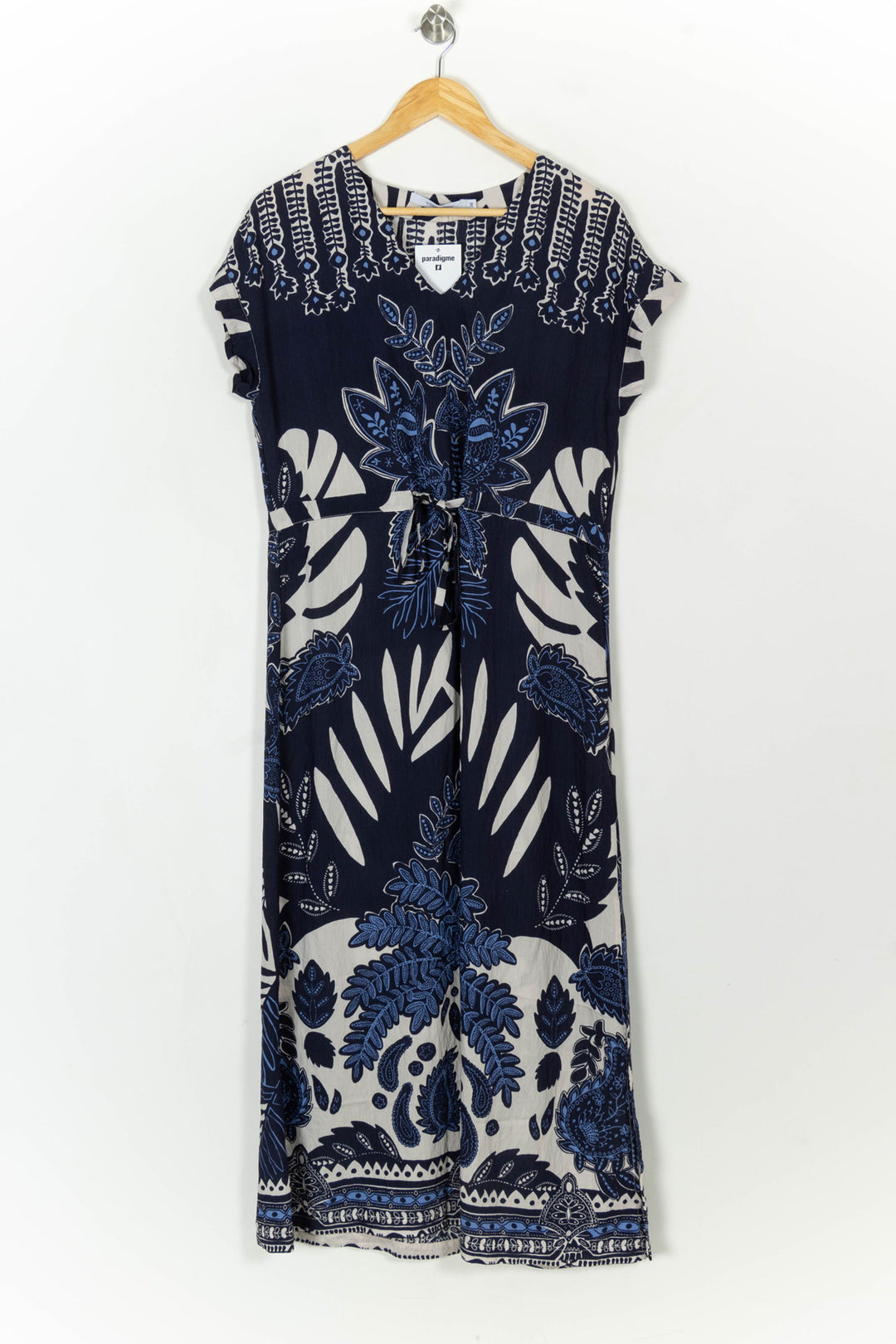 Robe Longue Bleu et Blanc - Taille M/38 de la marque La Fée Maraboutée | PARAD118569 - Vendu par Paradigme - Image 2