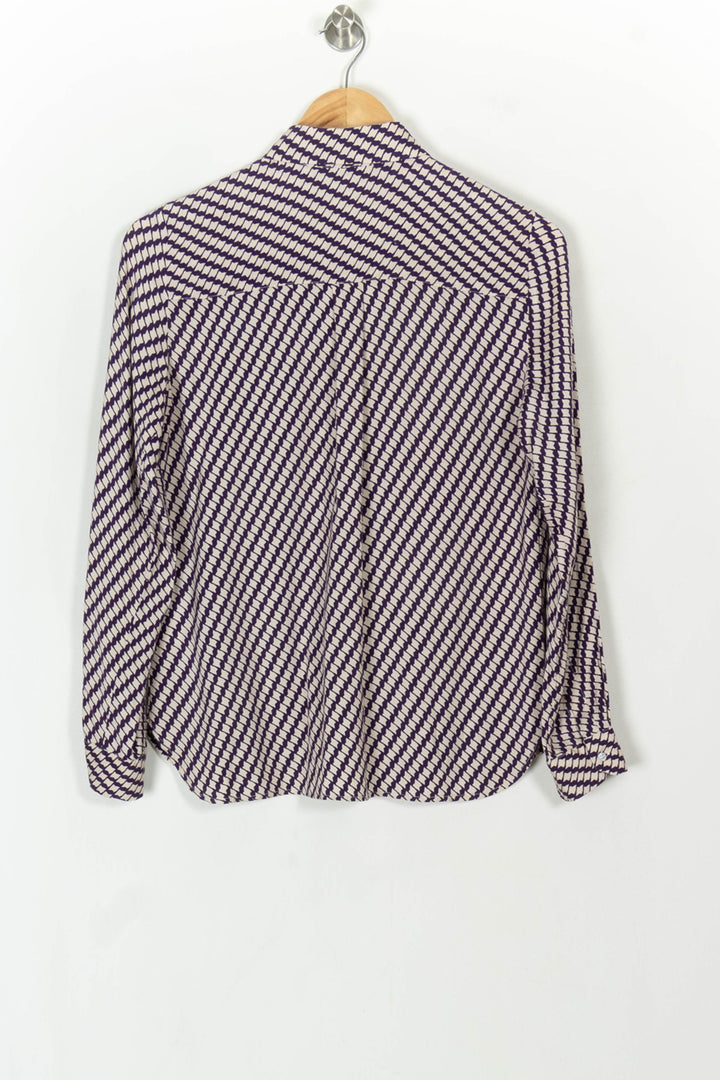 Chemise Blanche et Violette - Taille S/36 de la marque Caroll | PARAD118583 - Vendu par Paradigme - Image 5